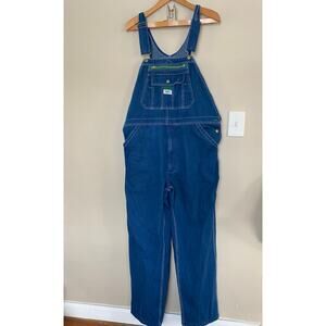 Vintage Liberty Men's 38 x 32 (41 x 30.5) Overalls Blue Denim Bibs Carpenter